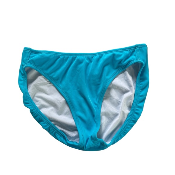 Tara Grinna blue 2-pc tankini and bottom swimsuit adjustable straps Sz 4 32-36 C - Picture 5 of 12